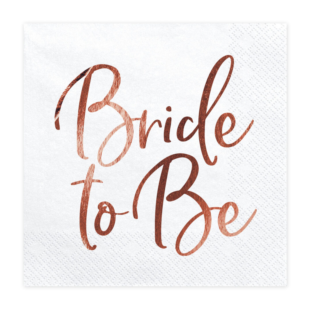 Парти Салфетки с надпис BRIDE TO BE - 20 броя