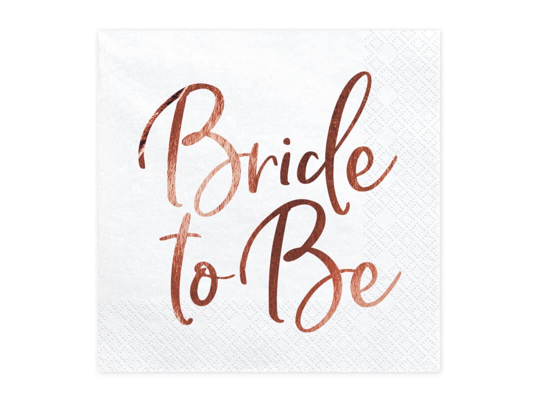 Парти Салфетки с надпис BRIDE TO BE - 20 броя