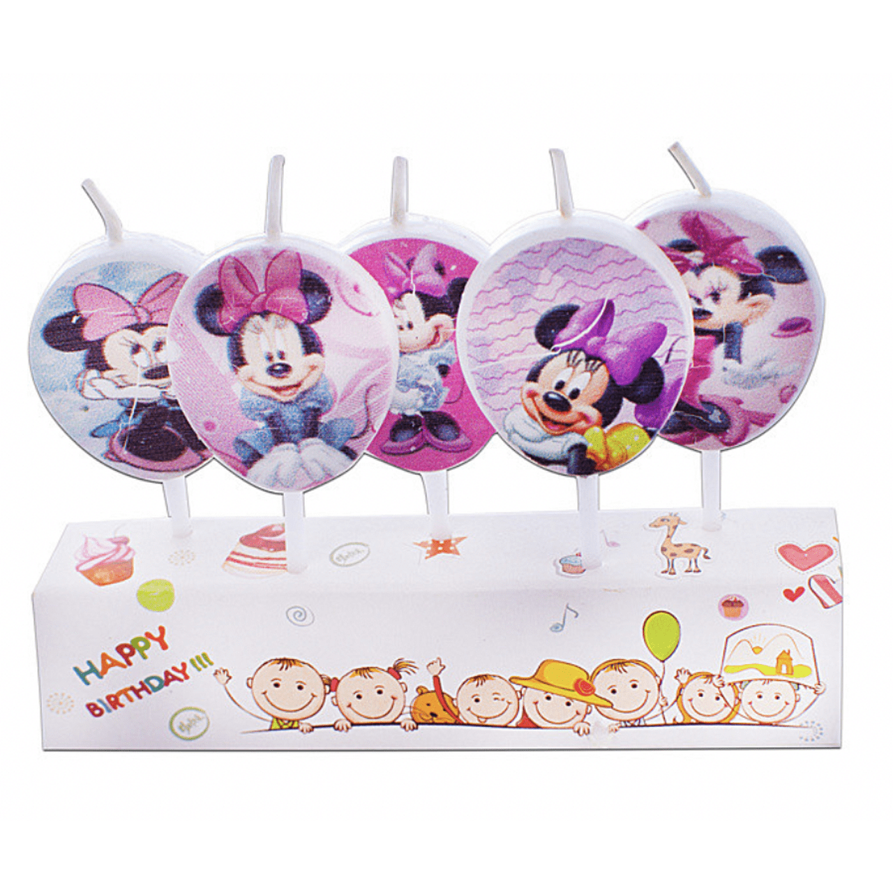Свещи за торта  - Мини Маус /Minnie Mause/- 5 броя - Image 2