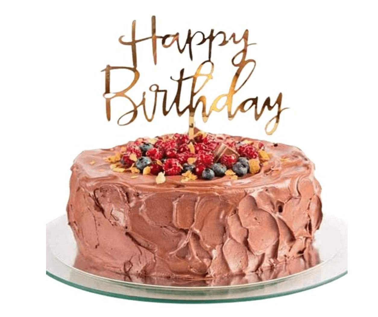 Топер  Happy Birthday - злато
