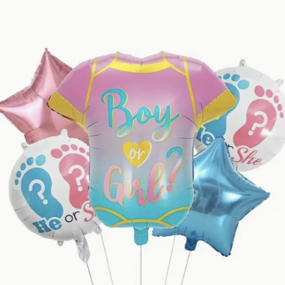 Балони за разкриване пола на бебето "BOY or GIRL" /5 броя/