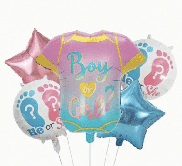 Балони за разкриване пола на бебето "BOY or GIRL" /5 броя/