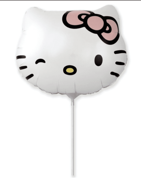 Балон Кити "Hello Kitty" - фолио - 35 см + пръчка