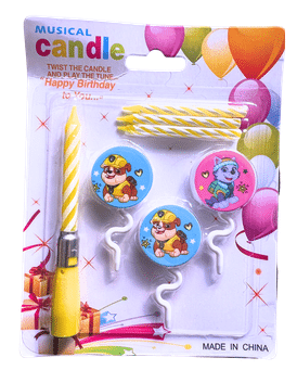 Музикална свещ за торта - Пес Патрул