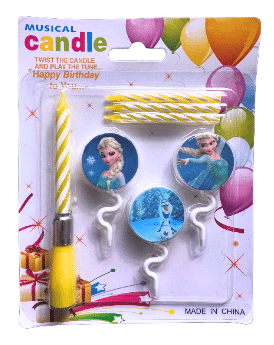 Музикална свещ за торта - Замръзналото Кралство ( Frozen)