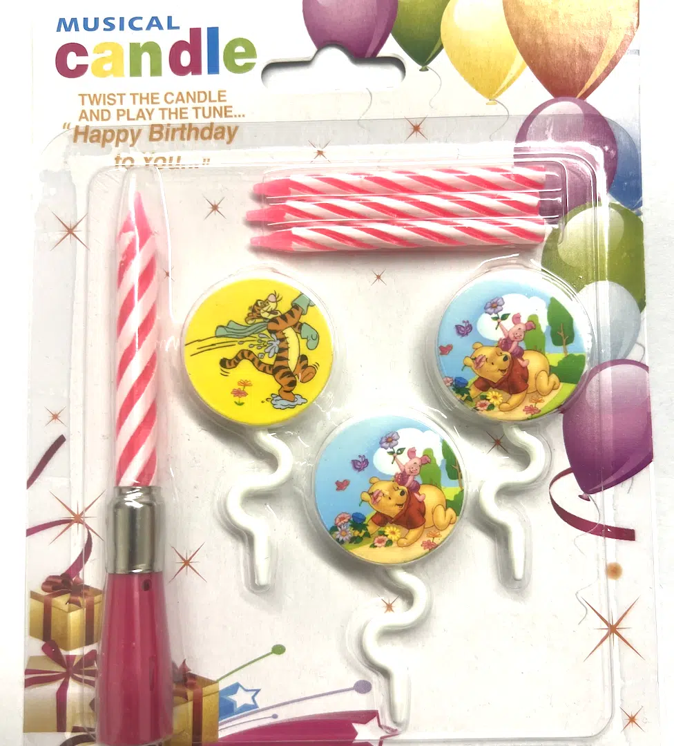 Музикална свещ за торта - Мечо Пух (Winnie the Pooh)