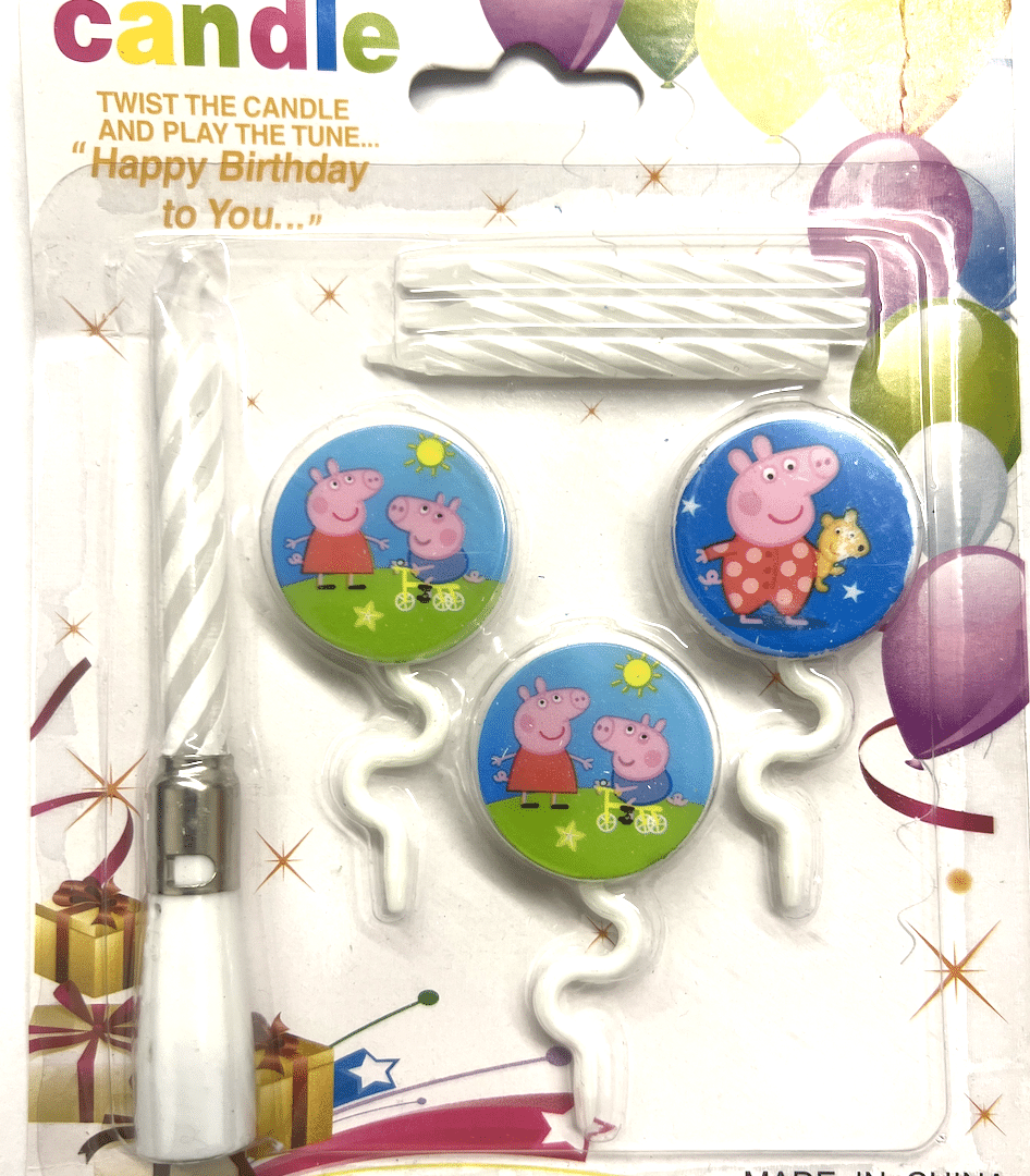 Музикална свещ за торта - Пепа Пиг (Peppa Pig)