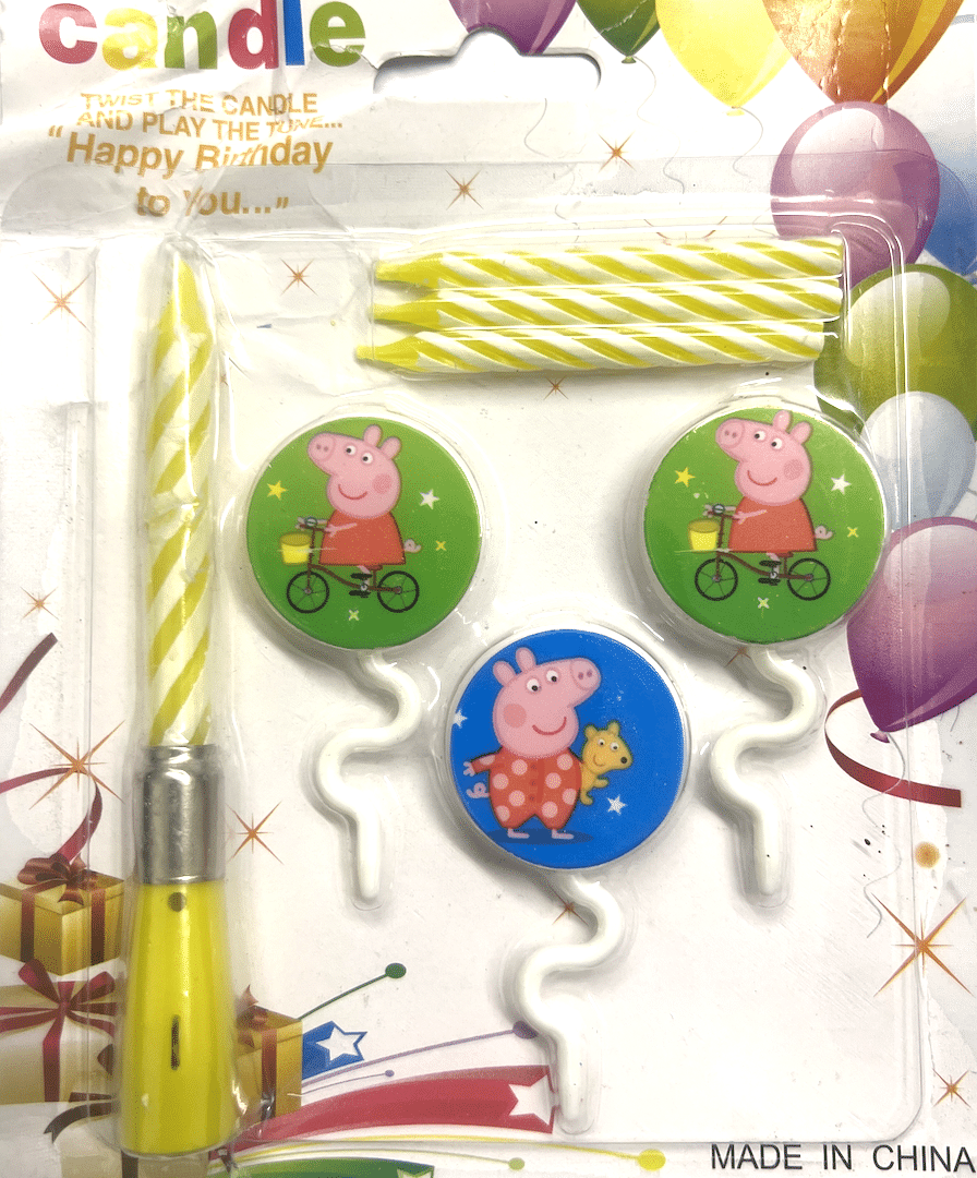 Музикална свещ за торта - Пепа Пиг (Peppa Pig)