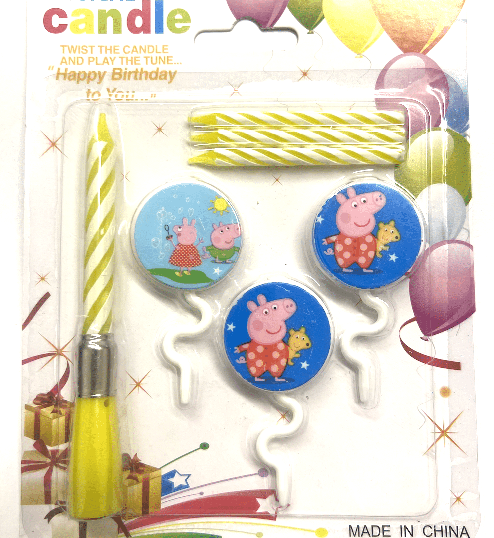 Музикална свещ за торта - Пепа Пиг (Peppa Pig)
