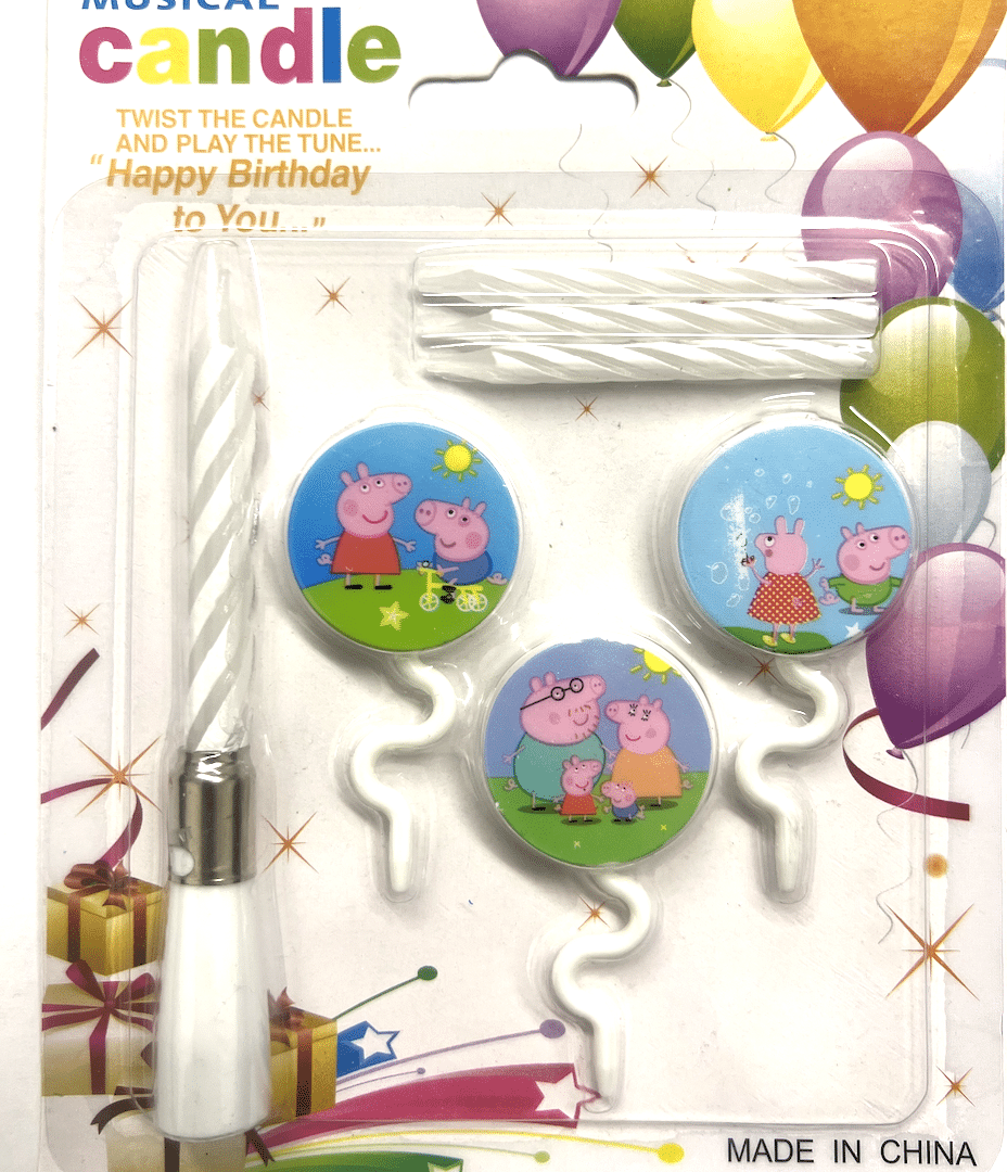 Музикална свещ за торта - Пепа Пиг (Peppa Pig)