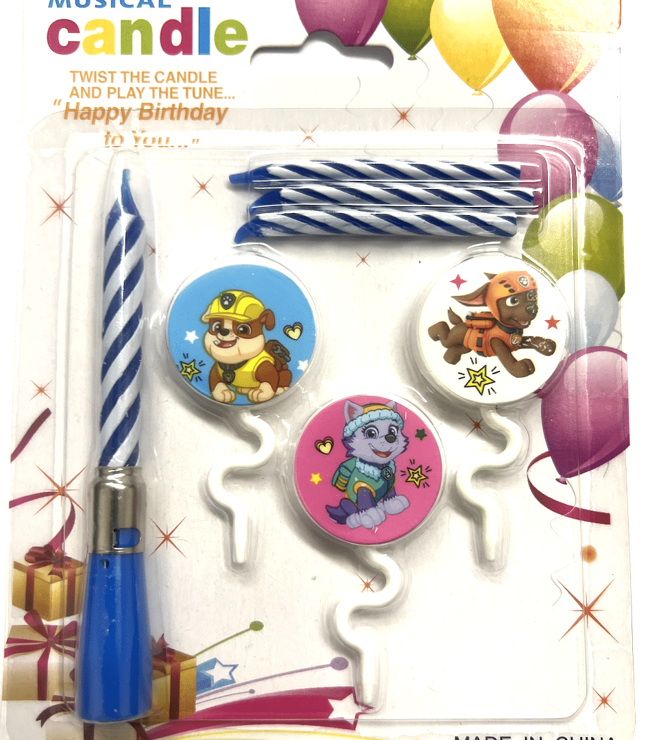 Музикална свещ за торта -Пес Патрул (Paw Patrol)