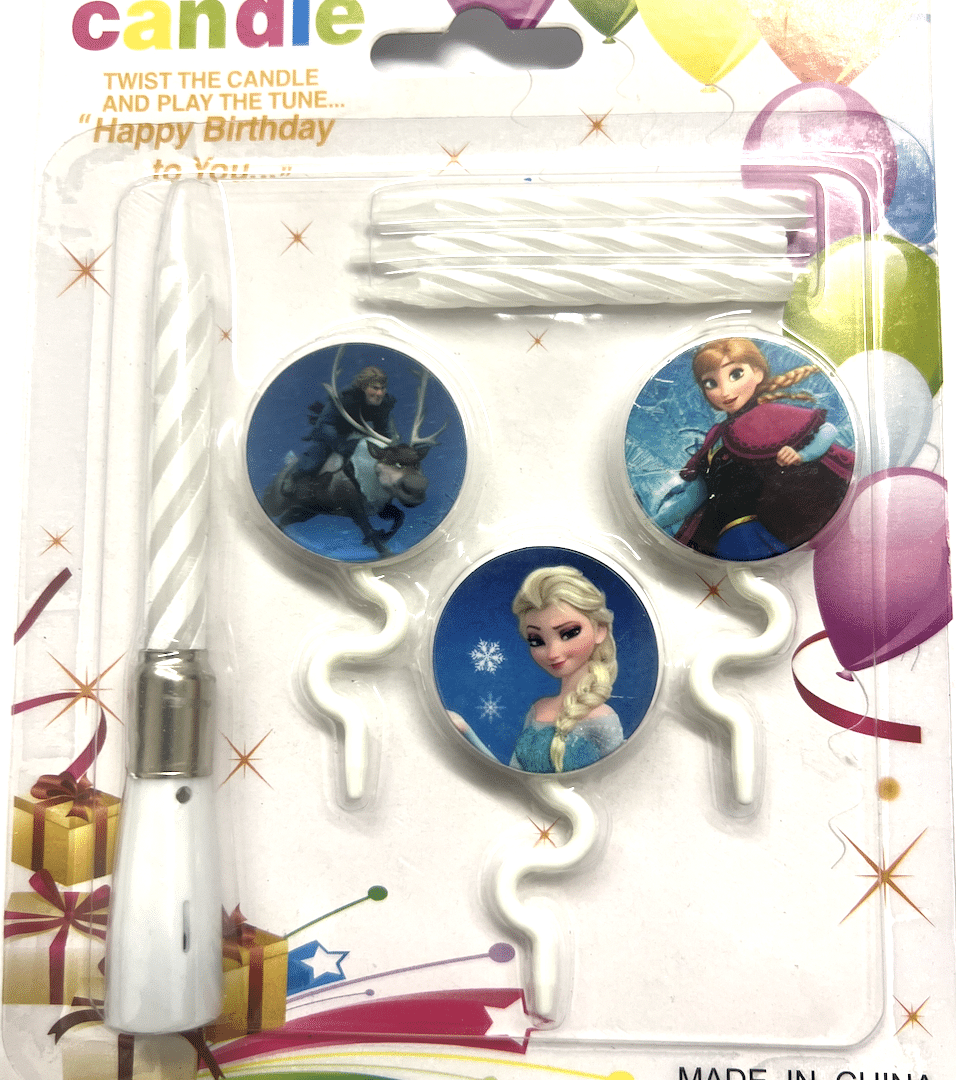 Музикална свещ за торта  - Замръзналото Кралство ( Frozen)