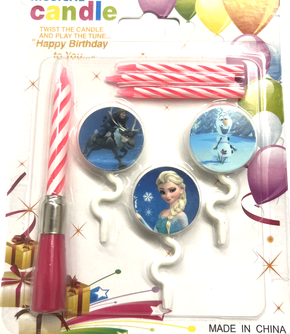 Музикална свещ за торта  - Замръзналото Кралство ( Frozen)