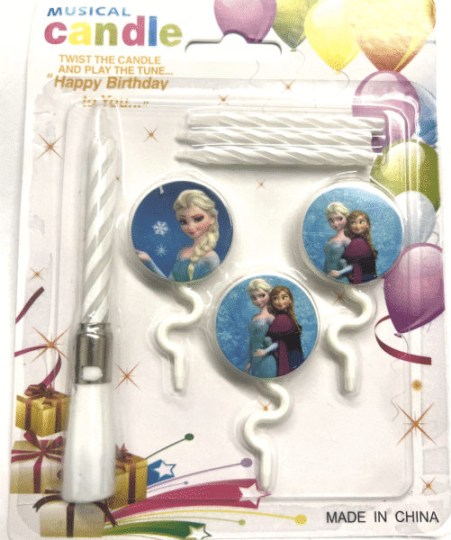 Музикална свещ за торта  - Замръзналото Кралство ( Frozen)