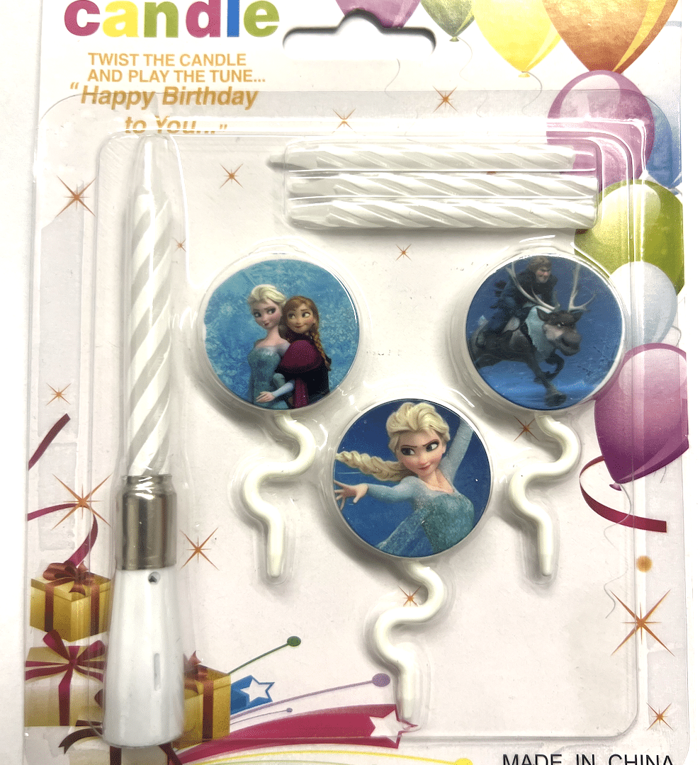 Музикална свещ за торта  - Замръзналото Кралство ( Frozen)