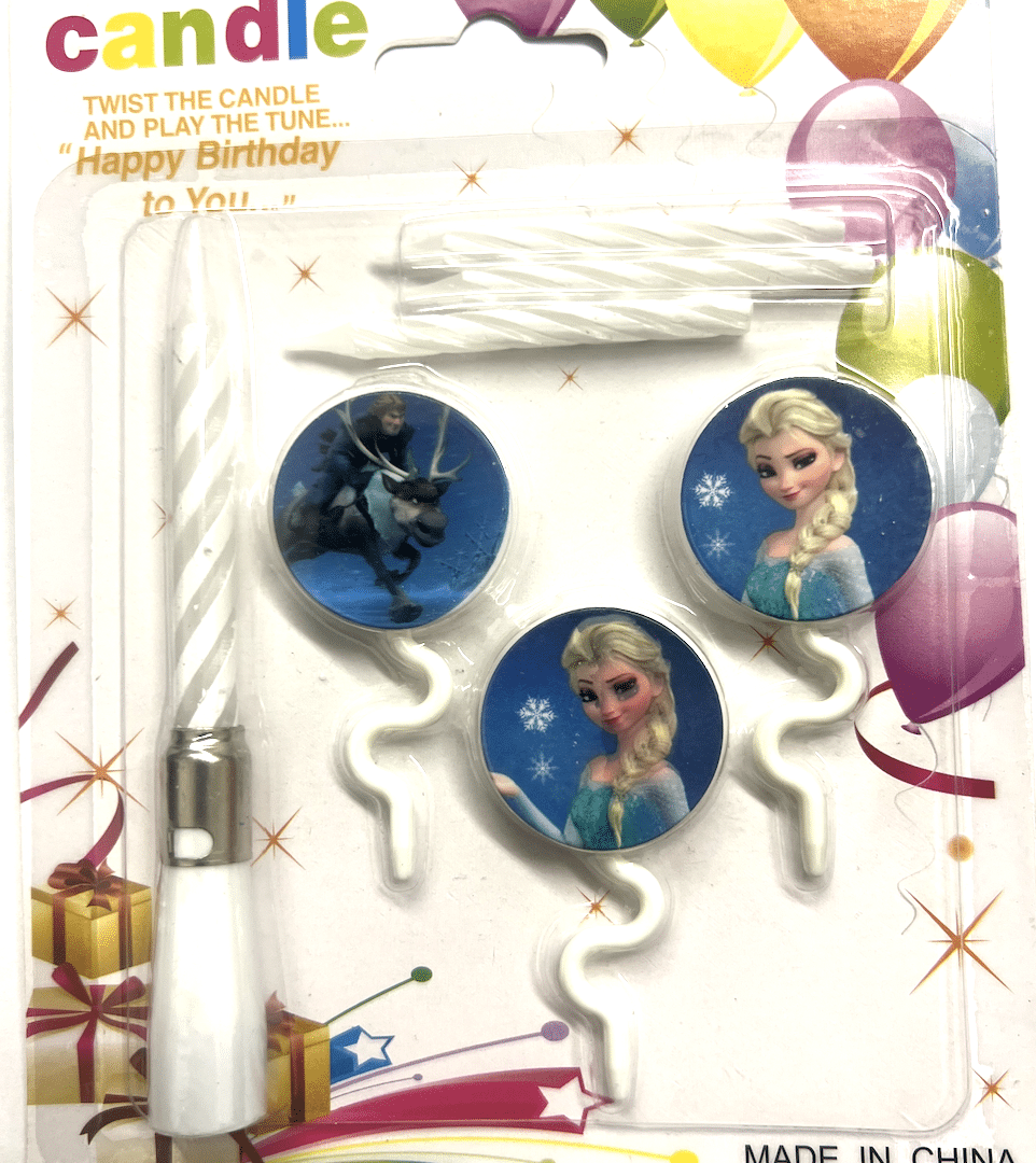 Музикална свещ за торта  - Замръзналото Кралство ( Frozen)