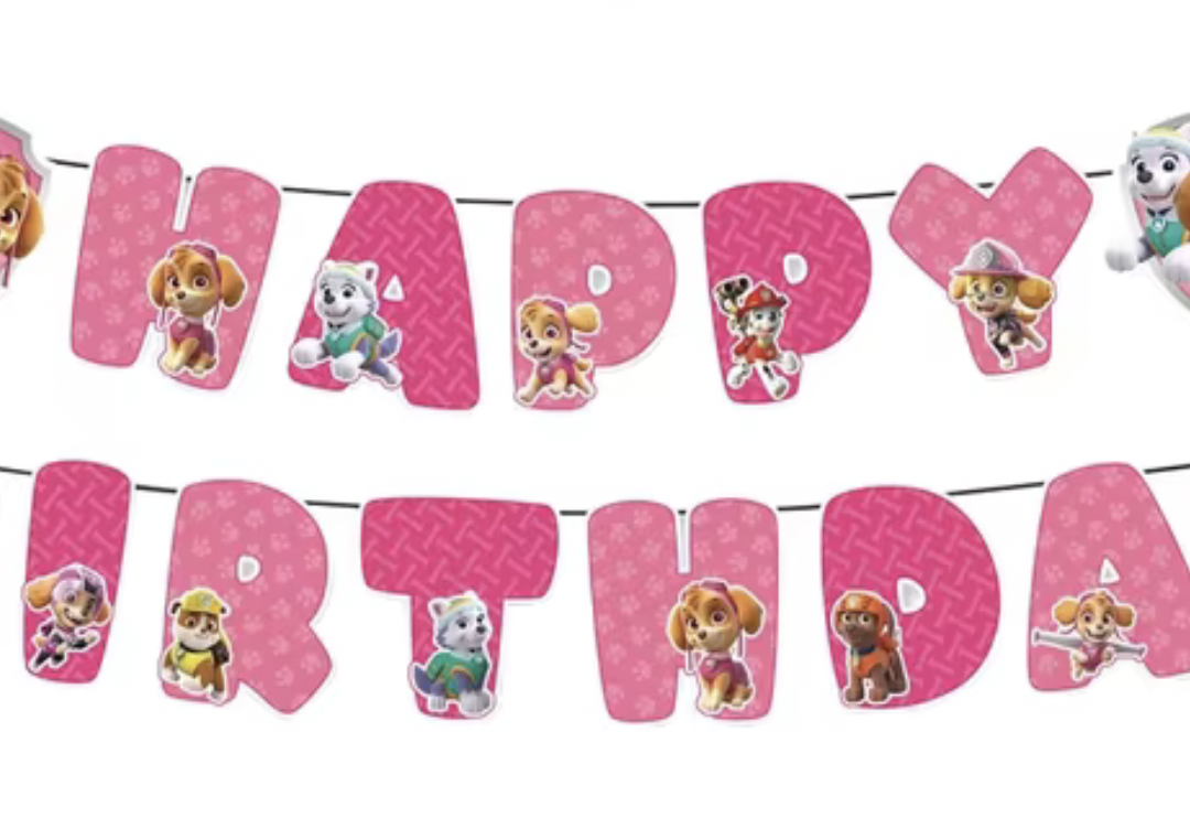 Банер Happy Birthday - Пес Патрул (Paw Patrol) - SKYE - Скай