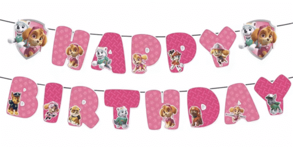 Банер Happy Birthday - Пес Патрул (Paw Patrol) - SKYE - Скай