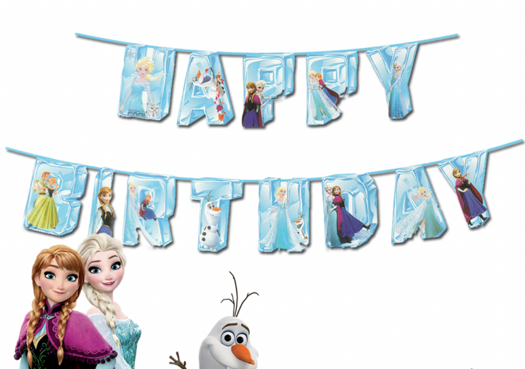 Банер - Happy Birthday - Замръзналото Кралство ( Frozen )