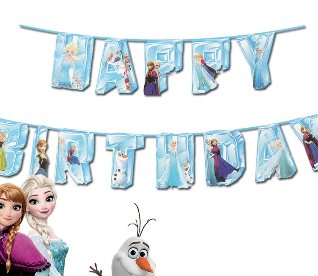 Банер - Happy Birthday - Замръзналото Кралство ( Frozen )