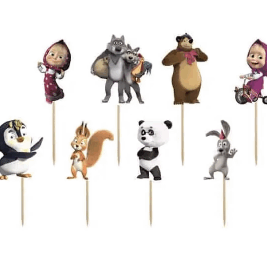 Топери "Маша и Мечока" (Masha and the Bear) - 8 броя
