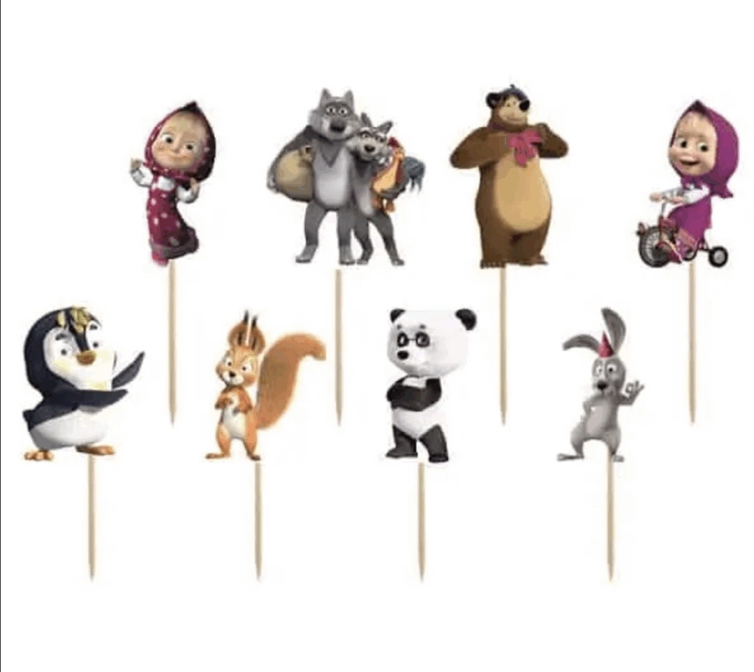 Топери "Маша и Мечока" (Masha and the Bear) - 8 броя