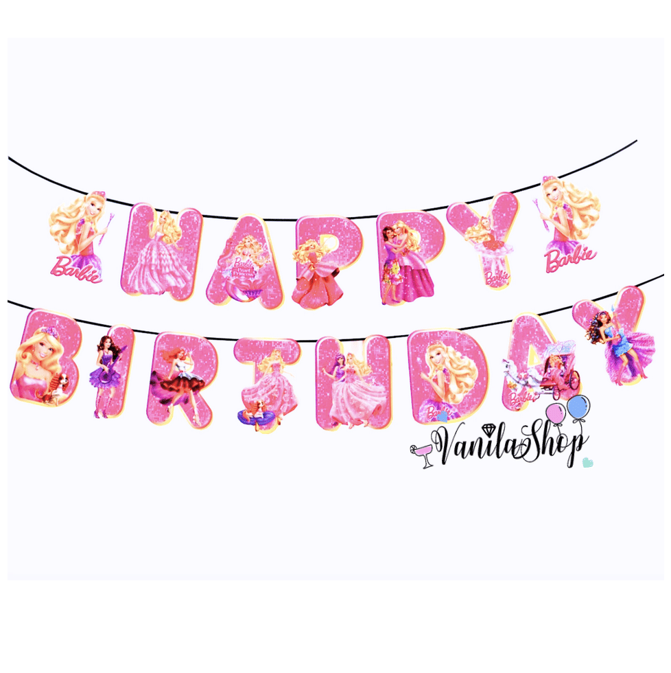 Банер Happy Birthday - Барби ( Barbie)