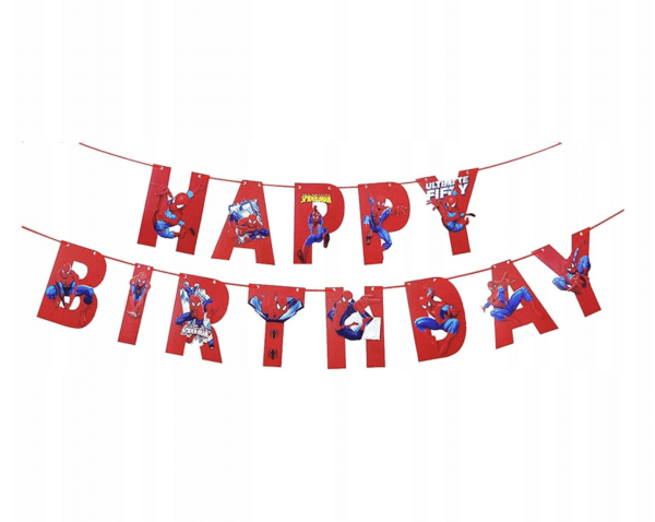 Банер Happy Birthday - Спайдърмен (Spiderman)