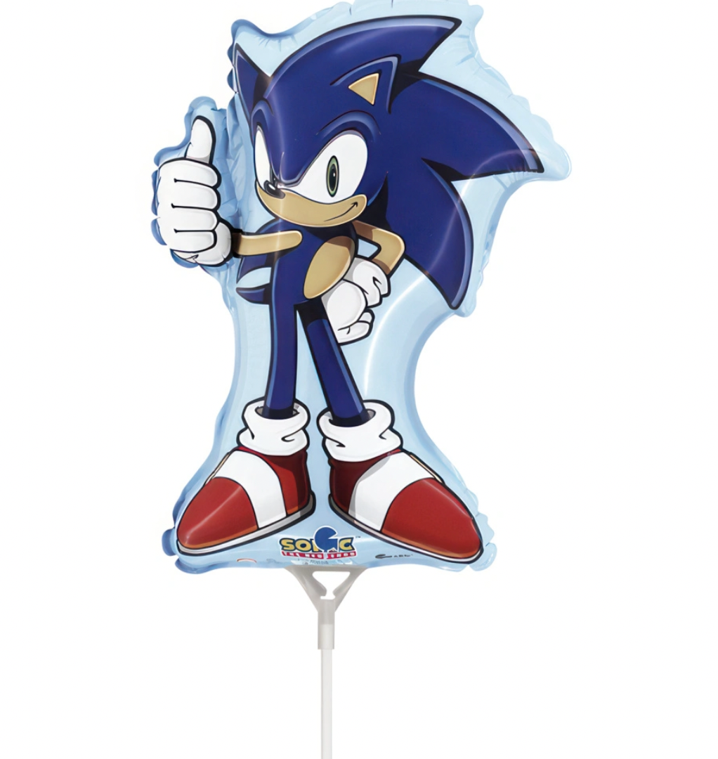 Балон фолио Соник (Sonic) - 35см + пръчка