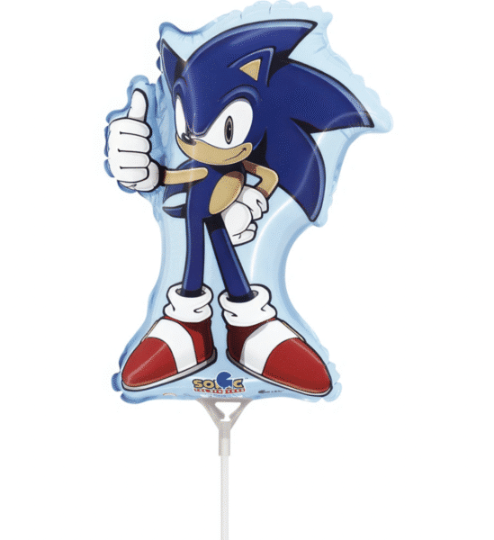 Балон фолио Соник (Sonic) - 35см + пръчка