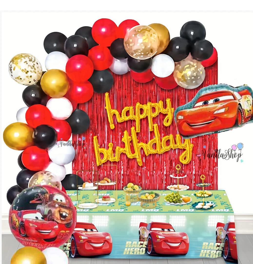 Комплект балони " Колите"  (Mcqueen)  55 броя + помпа