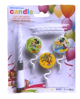 Музикална свещ за торта - Мики Маус (Mickey Mouse)