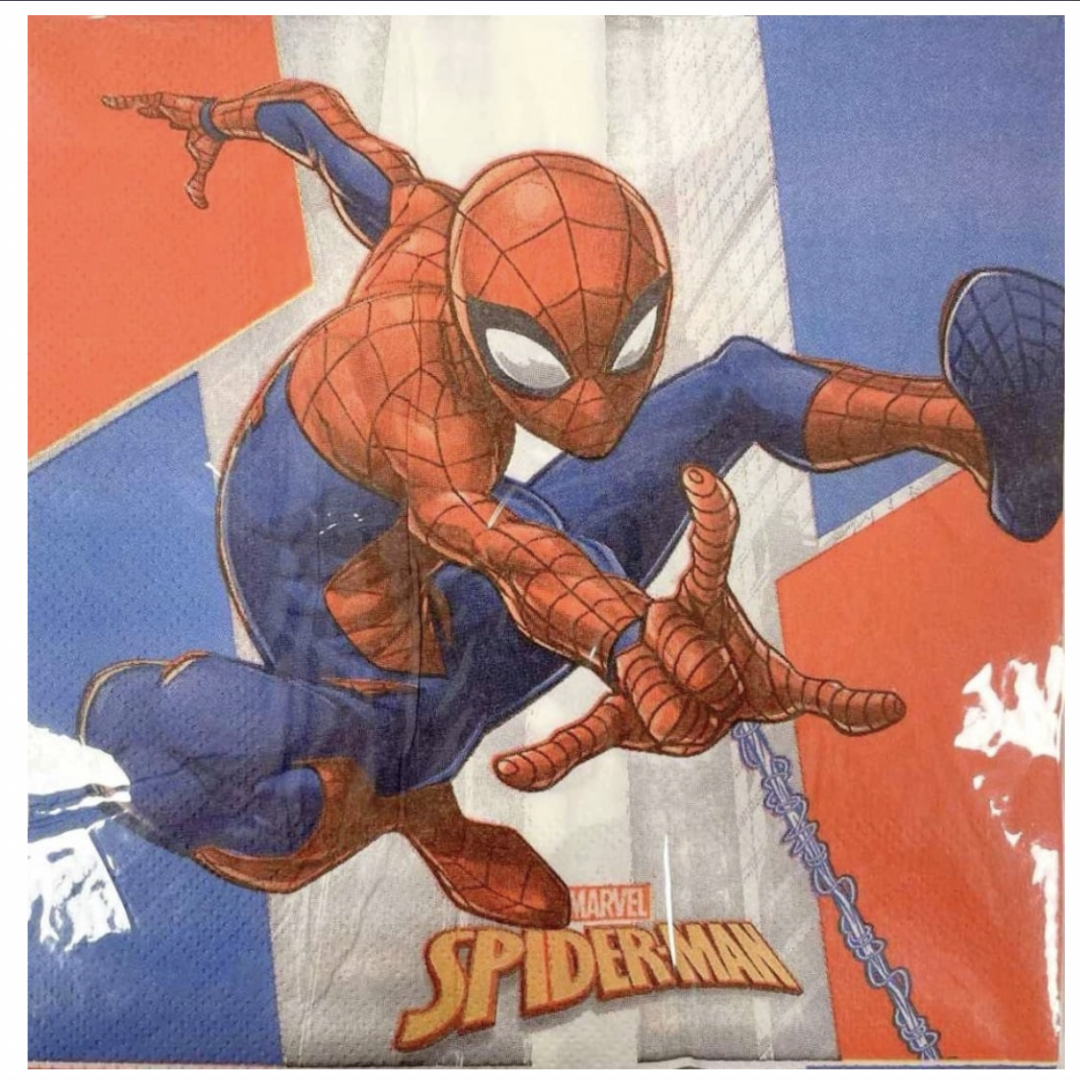 Спайдърмен (Spiderman) салфетки - 20 броя