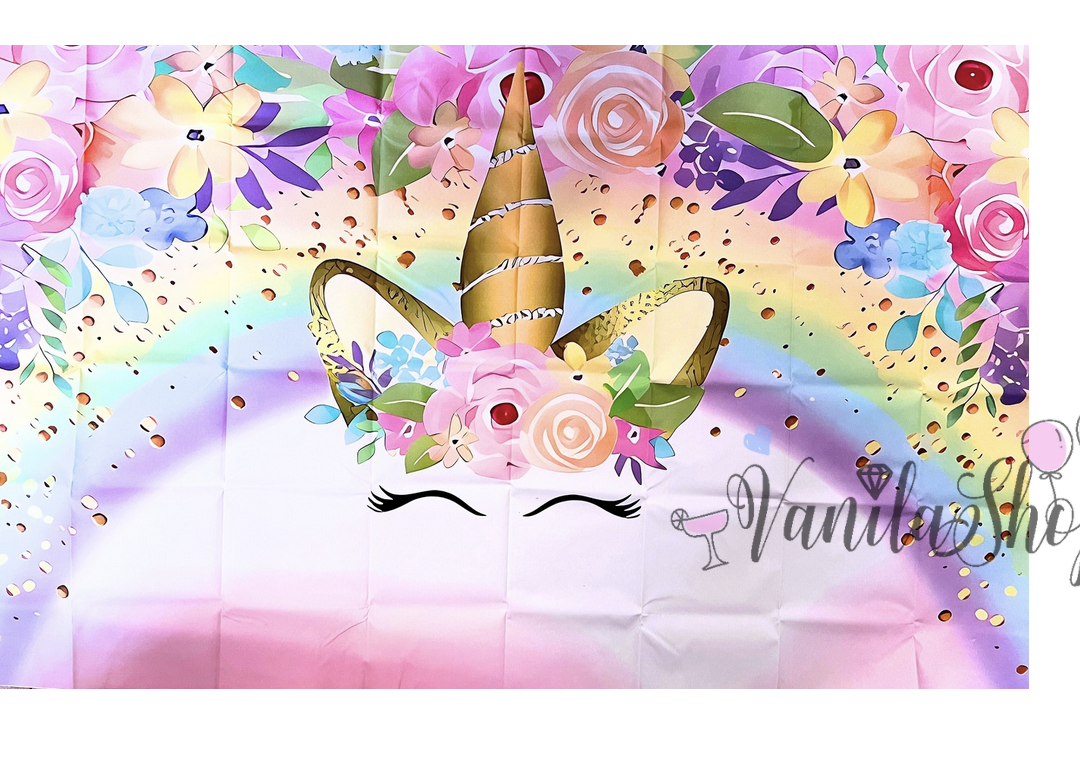 Фон за снимки и декорация - винил Еднорог (Unicorn) - 125 x 80 см
