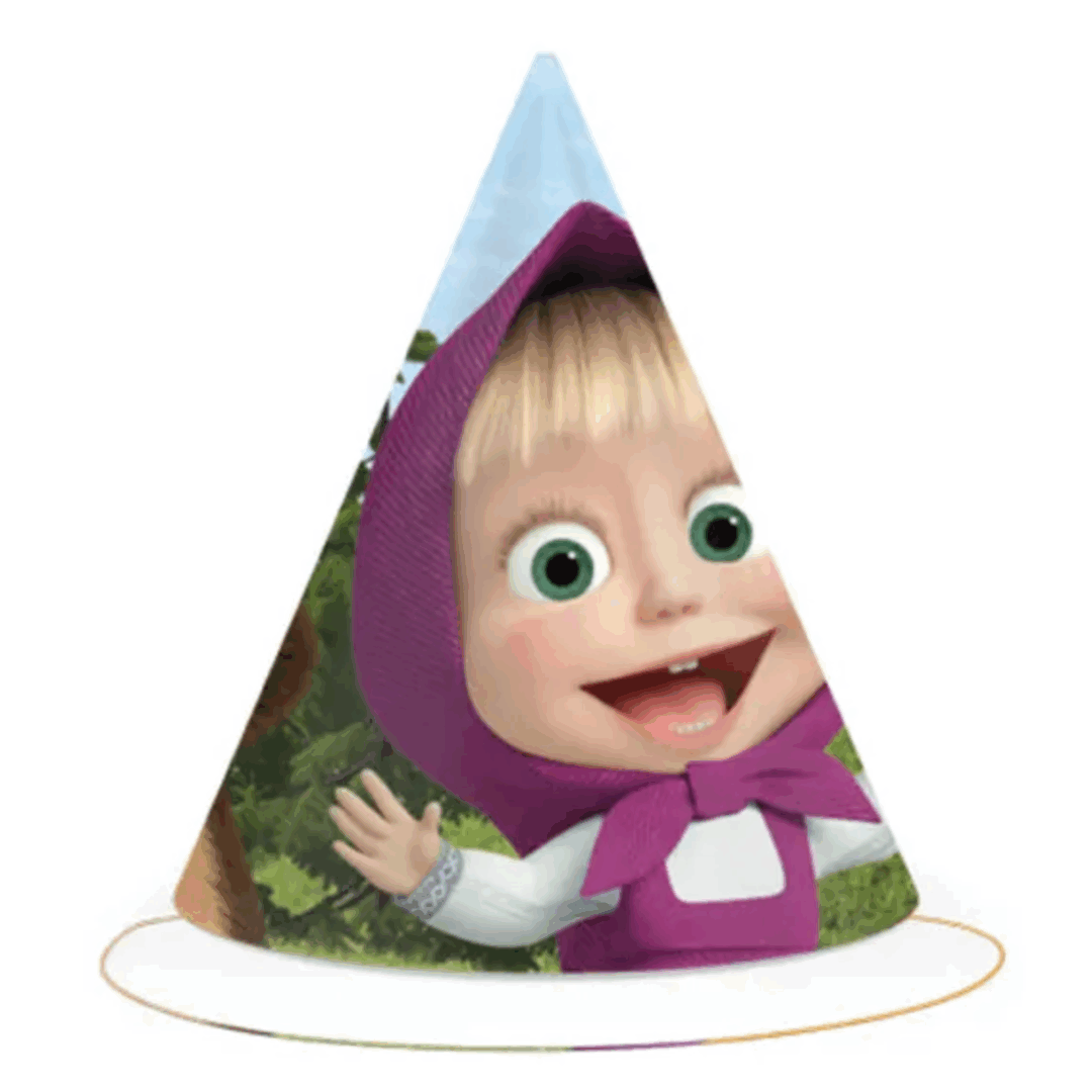 Парти шапки Маша и Мечока - 6 броя