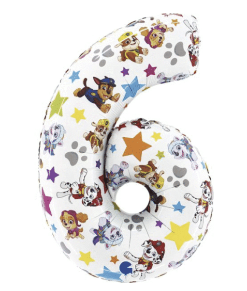 Балон - Цифра 6 /фолио/- 66 см Пес Патрул (Paw Patrol)