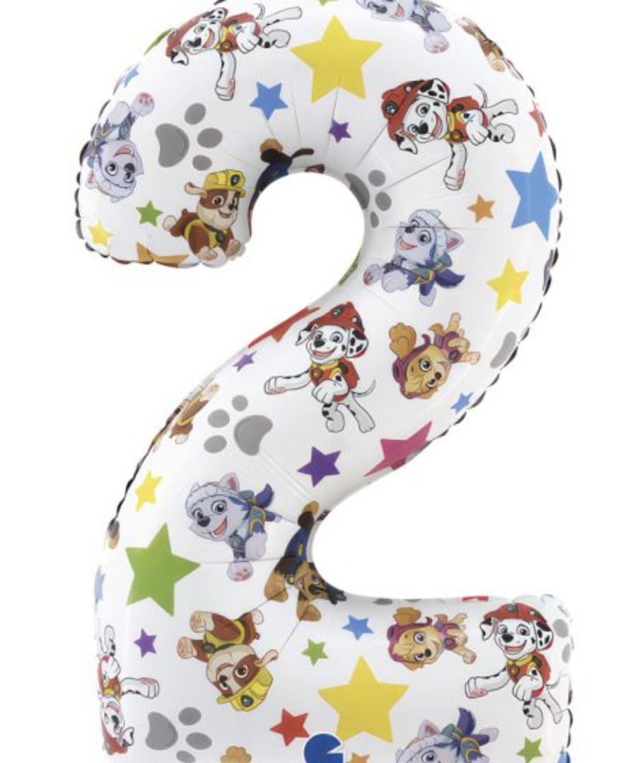 Балон - Цифра 2 /фолио/- 66 см Пес Патрул (Paw Patrol)