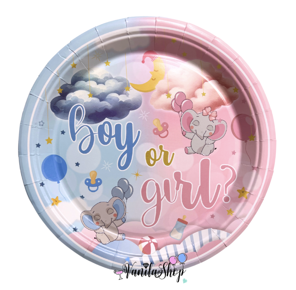 Парти чинии "BOY or GIRL" /10 броя в опаковка/ 23 см