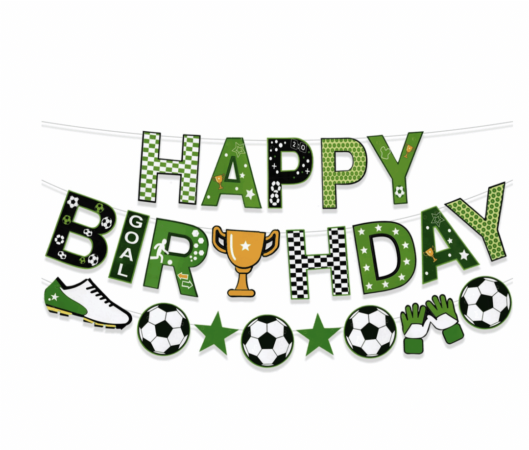 Банер Happy Birthday - Футбол