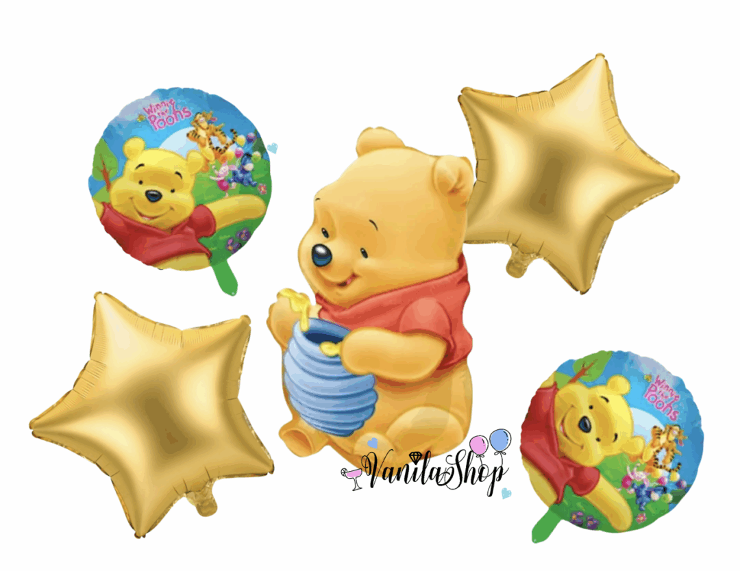 Мечо Пух (Winnie the pooh) Комплект Балони - 5 броя