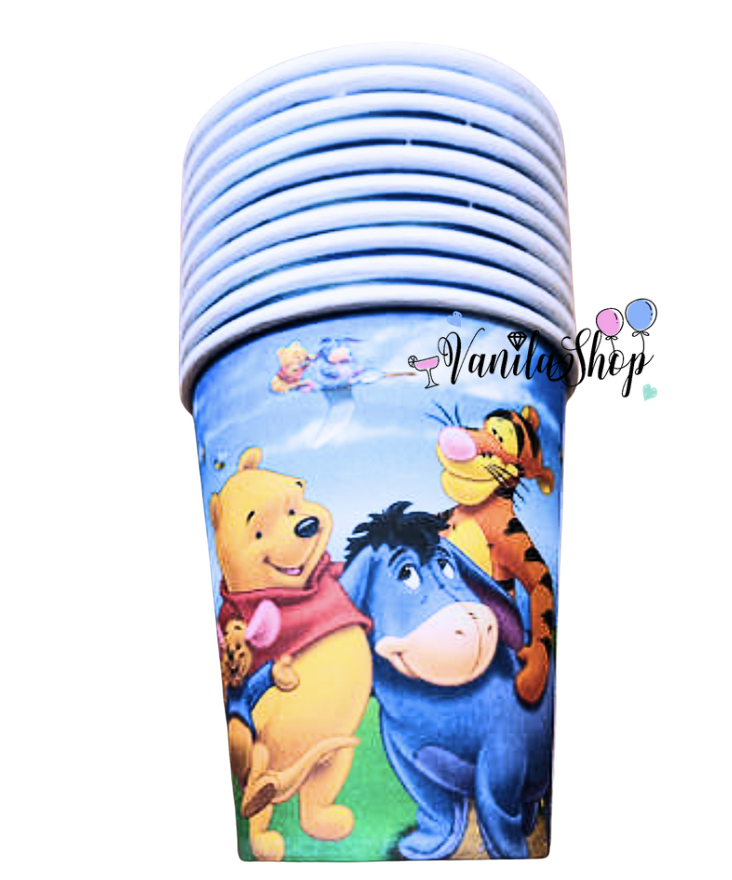 Чаши Мечо Пух (Winnie the pooh ) - 10 броя - 200 мл
