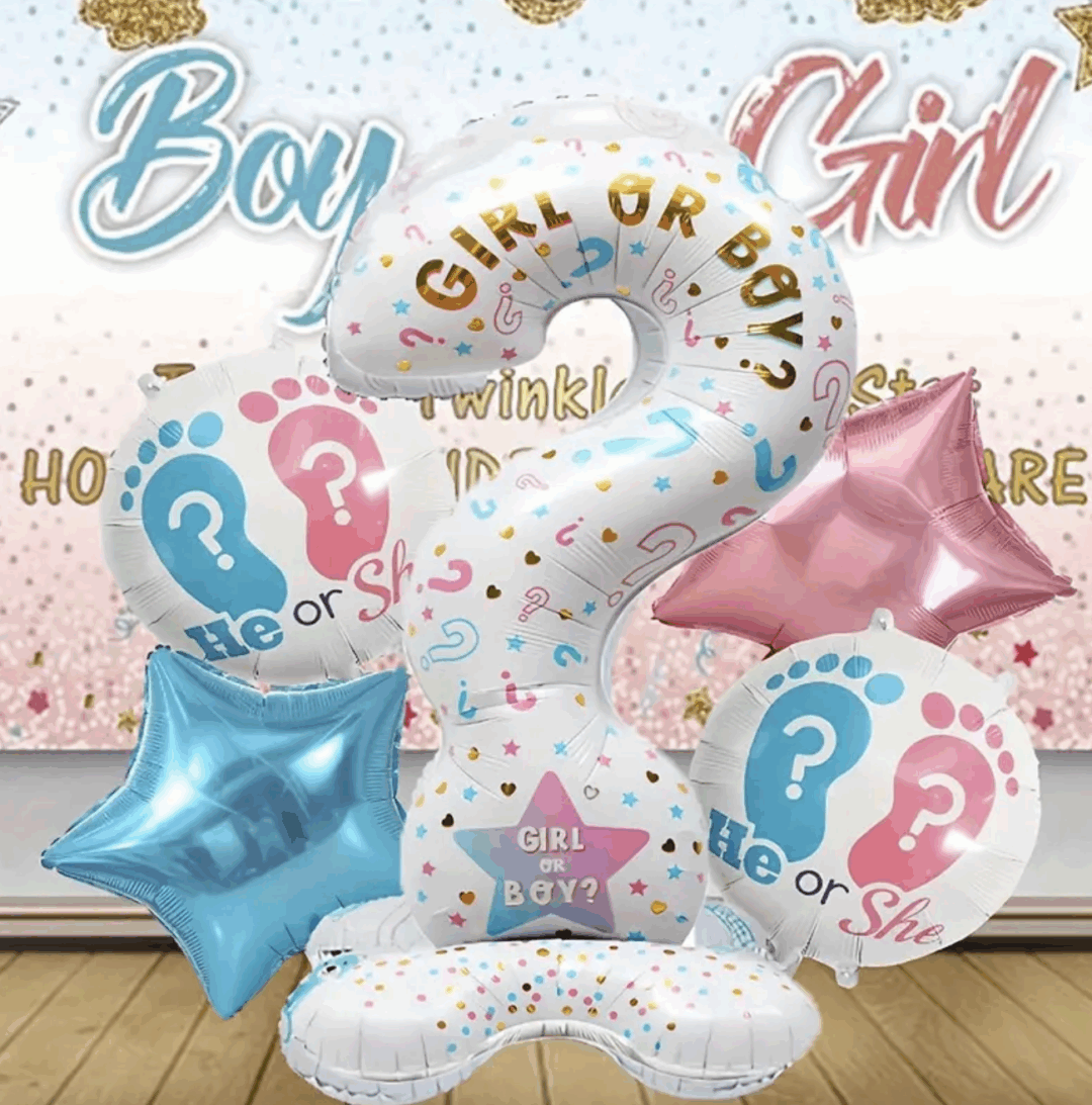 Балони за разкриване пола на бебето "BOY or GIRL" /5 броя/