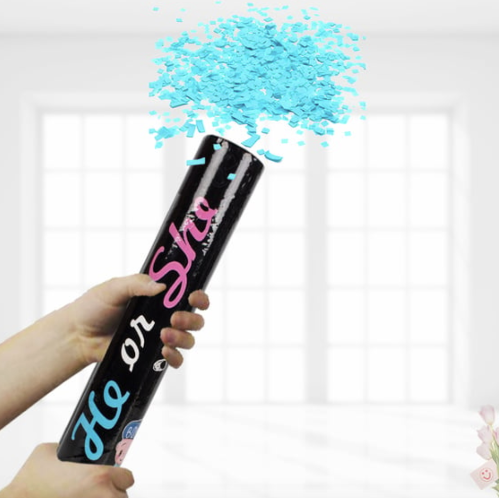 Конфети 30 см за разкриване пола / Gender Reveal