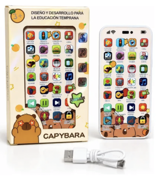 Светещ и говорещ телефон Capybara за деца + USB кабел