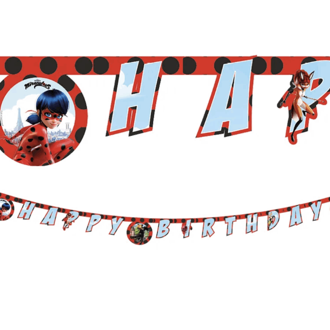 Банер Happy Birthday - Калинката и Черния Котарак - 2 м