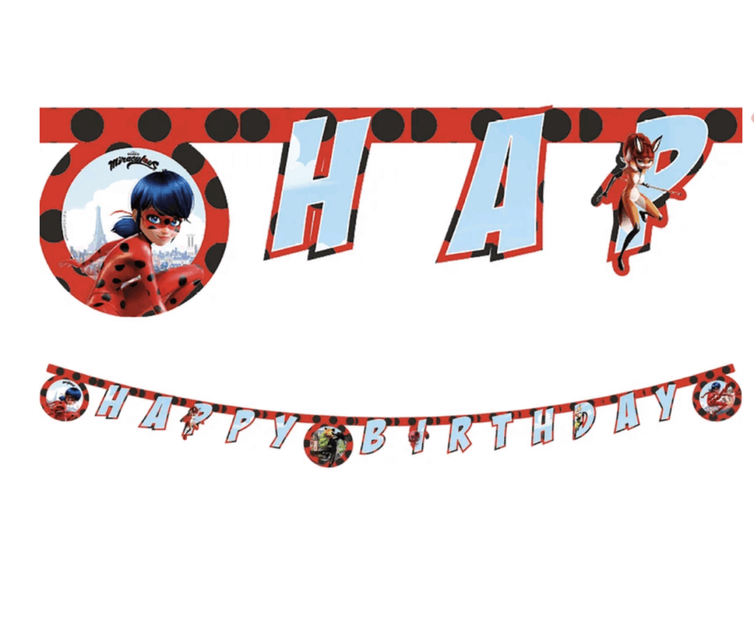 Банер Happy Birthday - Калинката и Черния Котарак - 2 м