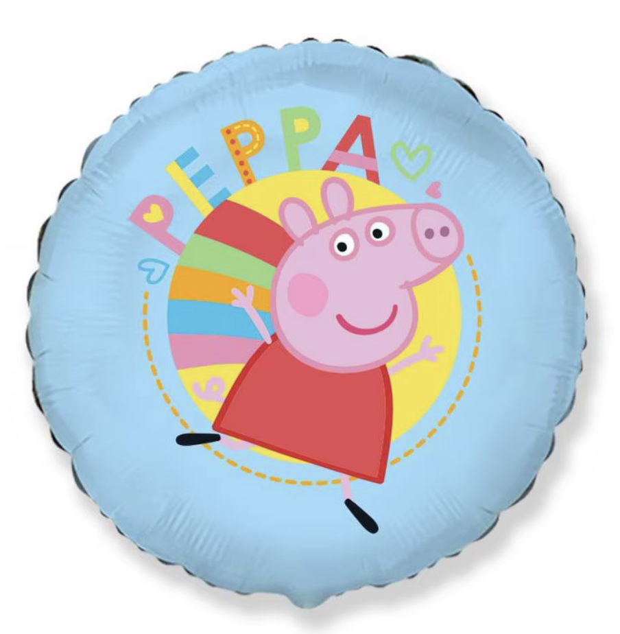 Голям фолиев балон Пепа Пиг (Peppa Pig) - 48 см син