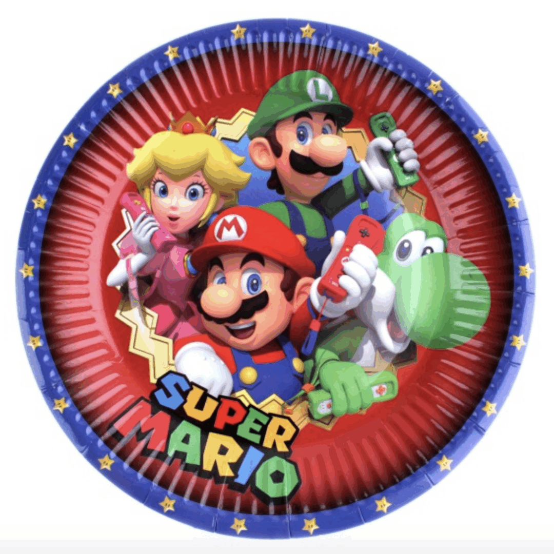 Парти чинии Супер Марио ( Super Mario Bros) - 18 см - 10 броя вариант 3