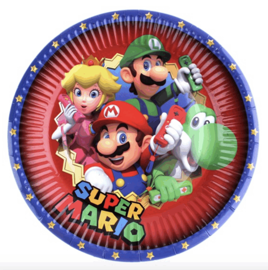 Парти чинии Супер Марио ( Super Mario Bros) - 18 см - 10 броя вариант 3