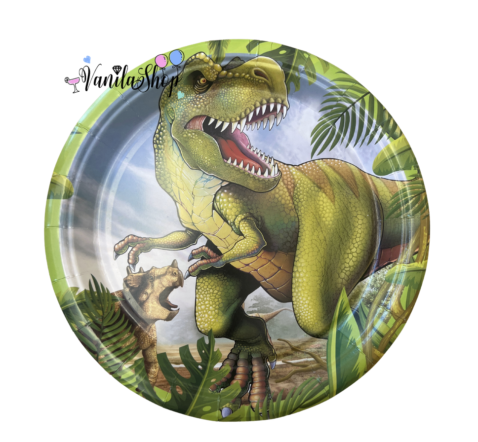 Парти чинии "Динозавър" (Dino) - 10 броя - 18 см вариант 2